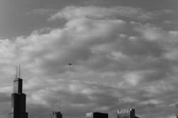 flying over chicago flying over chicago