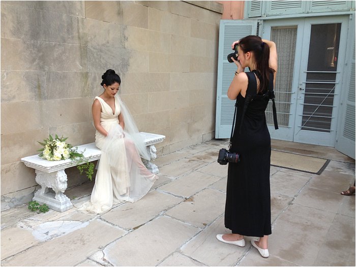 Emilia photographing KT's bridal session